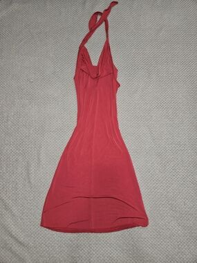 Sincerely Jules Red Halter Midi Dress